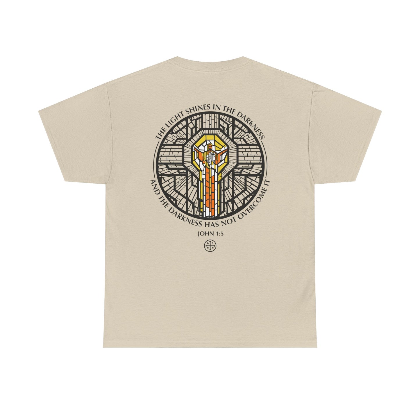 Jesus Stain Glass Window Tee Shirt - Unisex Heavy Cotton Tee