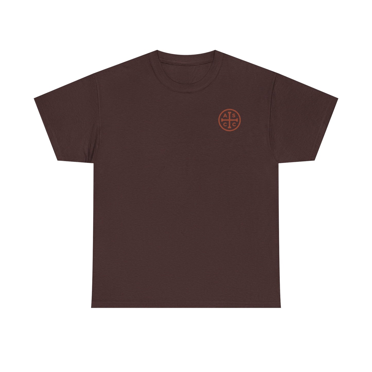 Unisex Heavy Cotton Tee ASCC Logo on front, Jesus Prayer on back