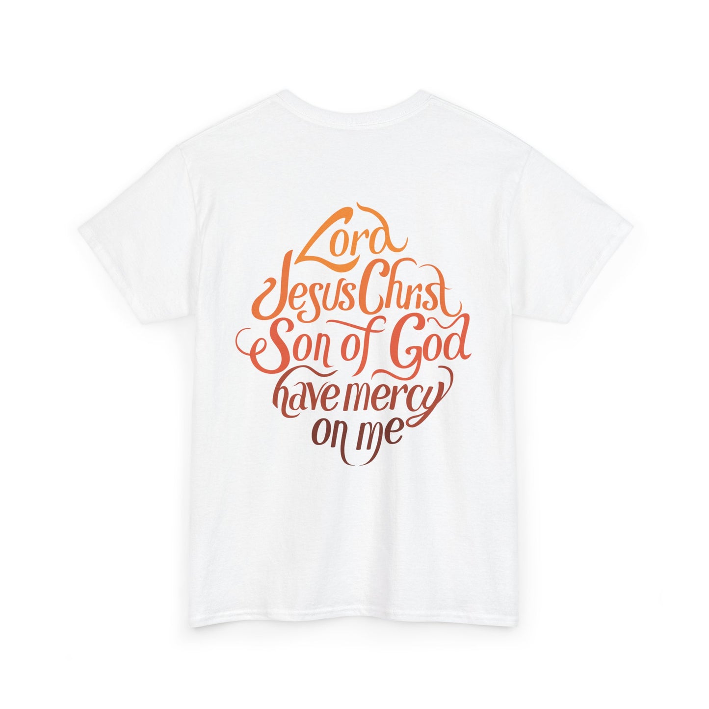 Unisex Heavy Cotton Tee ASCC Logo on front, Jesus Prayer on back