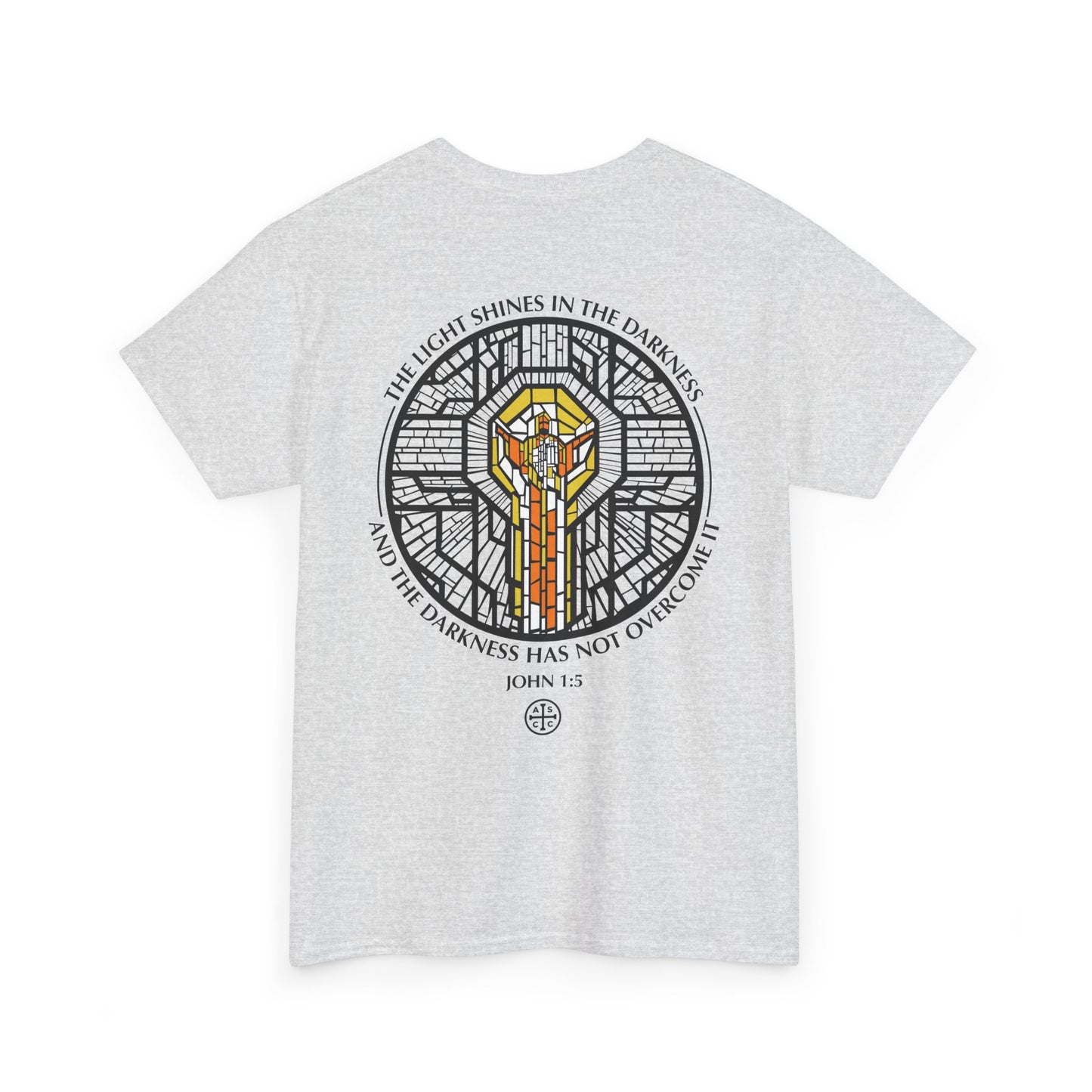 Jesus Stain Glass Window Tee Shirt - Unisex Heavy Cotton Tee