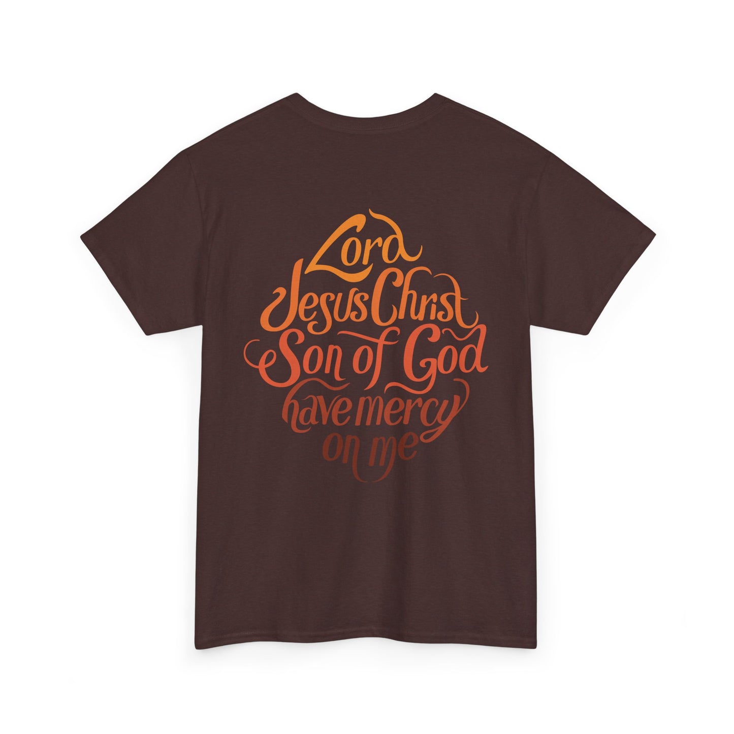 Unisex Heavy Cotton Tee ASCC Logo on front, Jesus Prayer on back