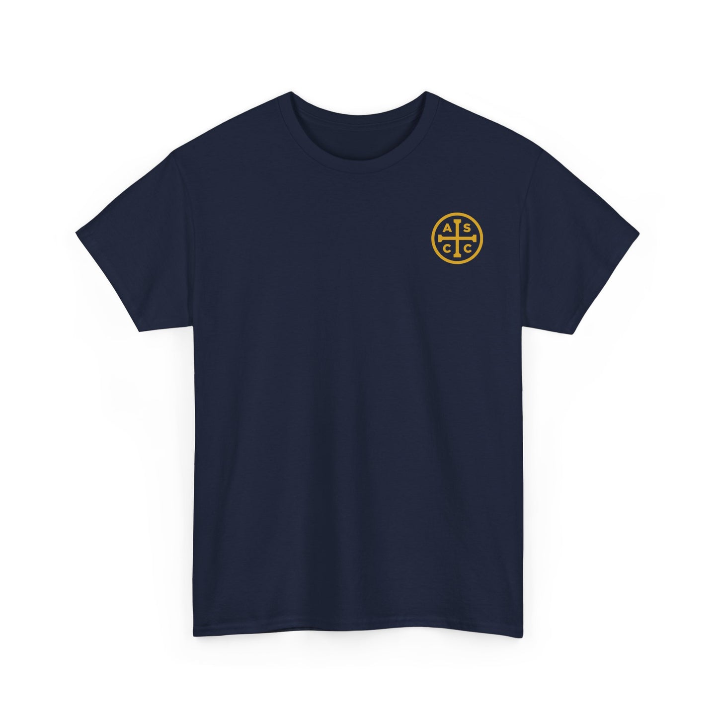 Unisex Heavy Cotton Tee with ASCC Logo on Front, Mission Statement on Back