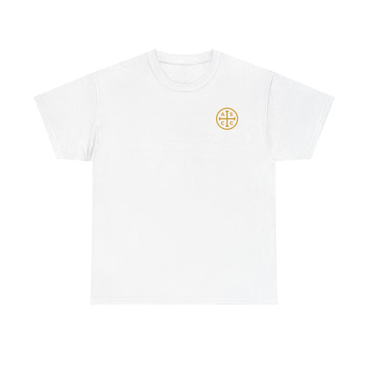 Unisex Heavy Cotton Tee with ASCC Logo on Front, Mission Statement on Back