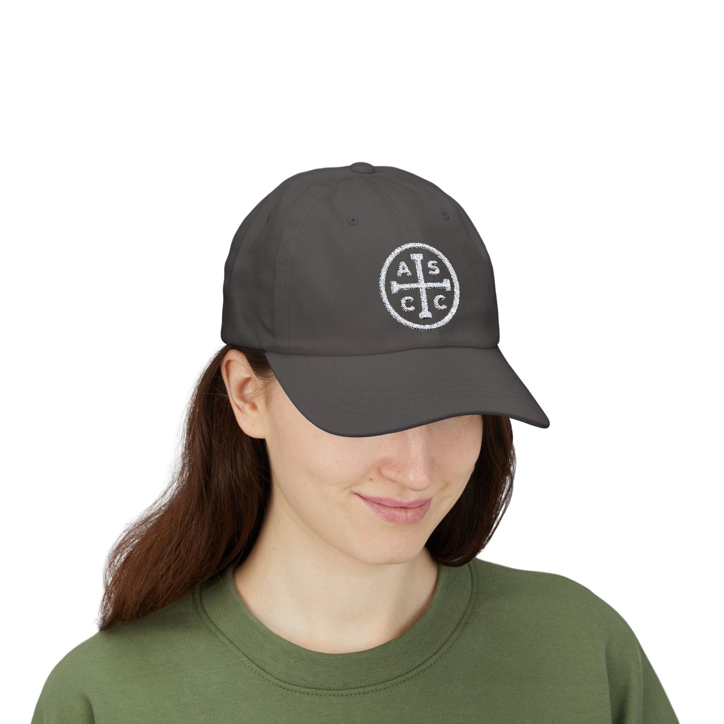 White ASCC Logo Classic Dad Cap