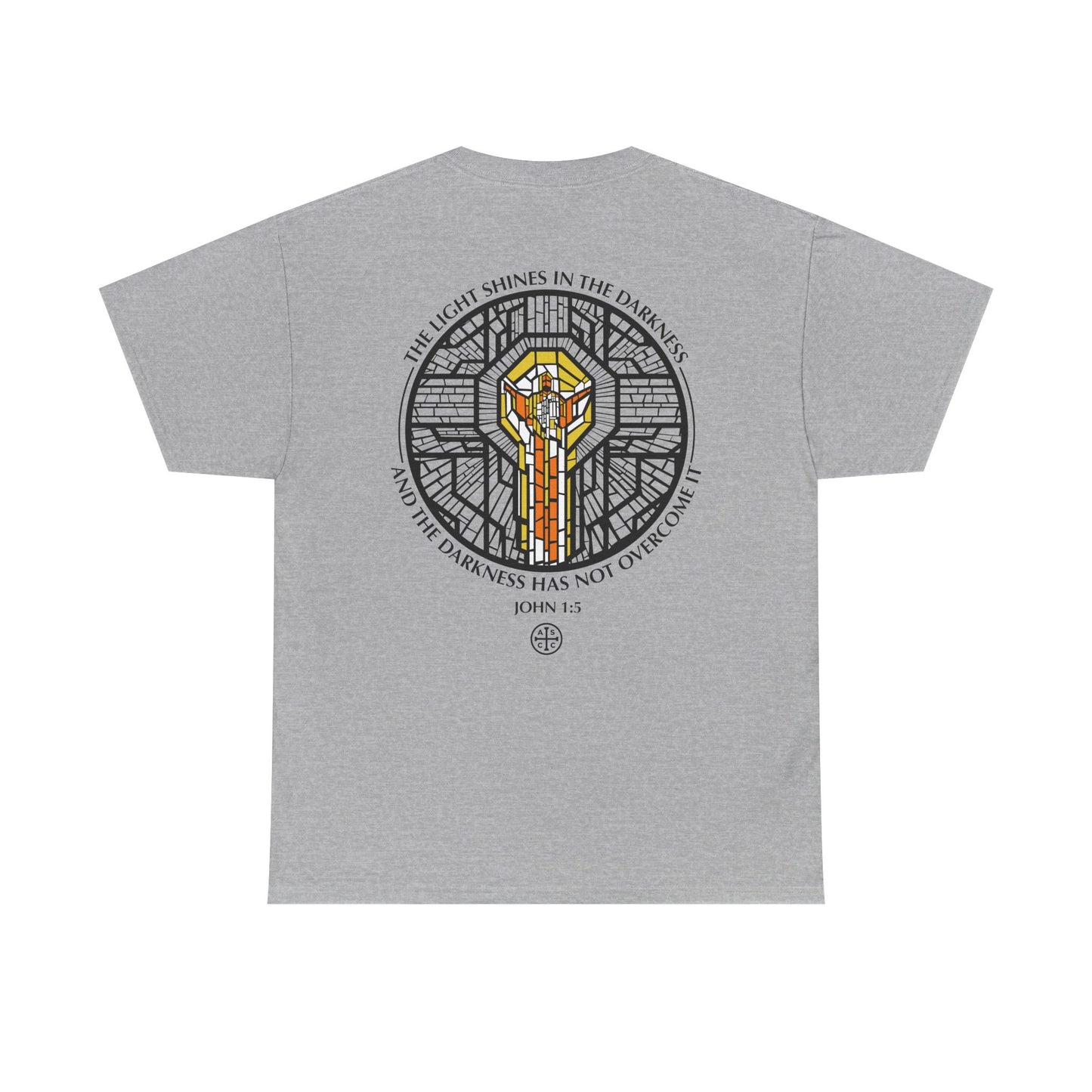 Jesus Stain Glass Window Tee Shirt - Unisex Heavy Cotton Tee
